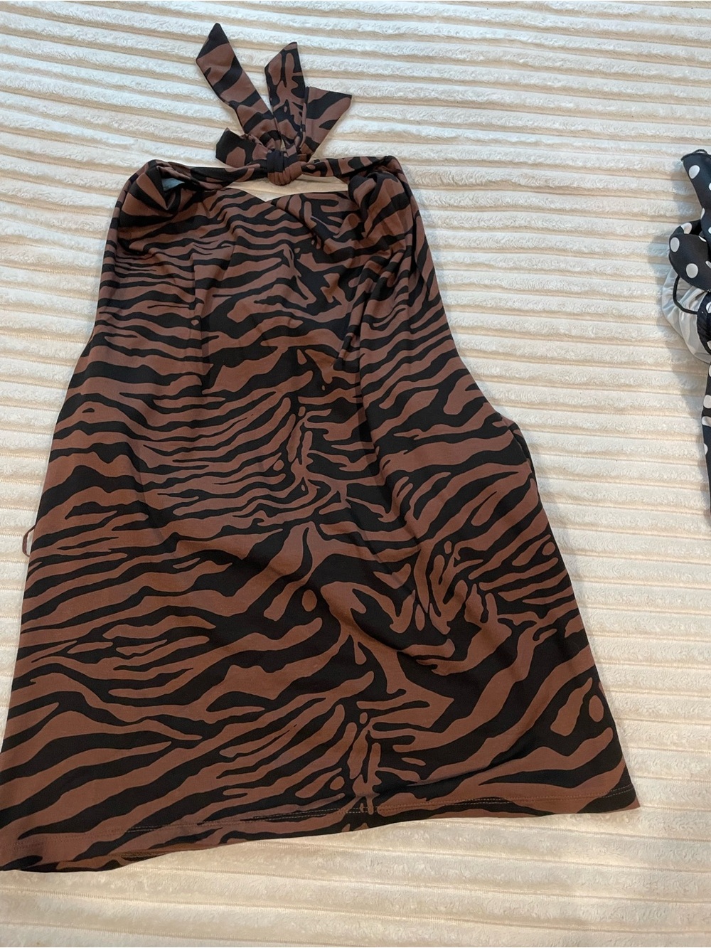 Old Navy Brown and Black Zebra-Print Bandeau Halter